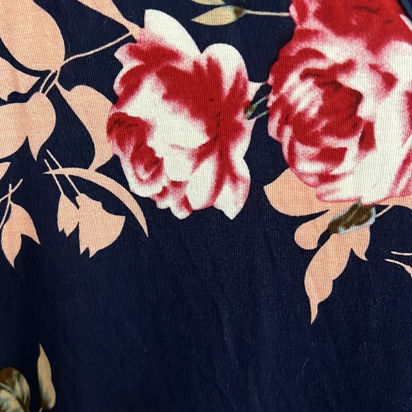 Navy Blue Flowers Maxi dress size 2XL NWT - Picture 3 of 6